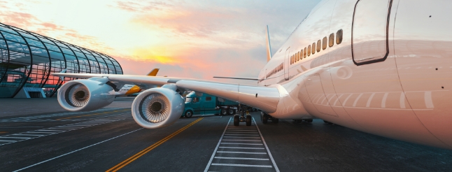 A photo of a plane’s wing