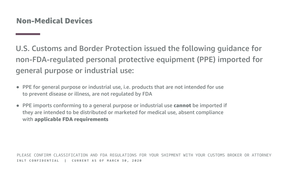 INLT Pandemic Supplies Webinar Non-Medical Devices