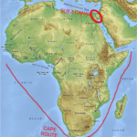map of Africa Suez Canal vs Cape Route