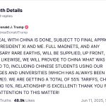 President Trump Deal with China Announcement