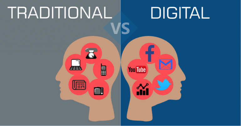 traditional vs digital sales marketing